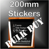 Bulk Buy - 200mm x 87mm Customised Self Adhesive Advertising Stickers for Windows or Bumper for Car,Vehicle,Van-Advertise Business,Service,Club,Company,Website,URL